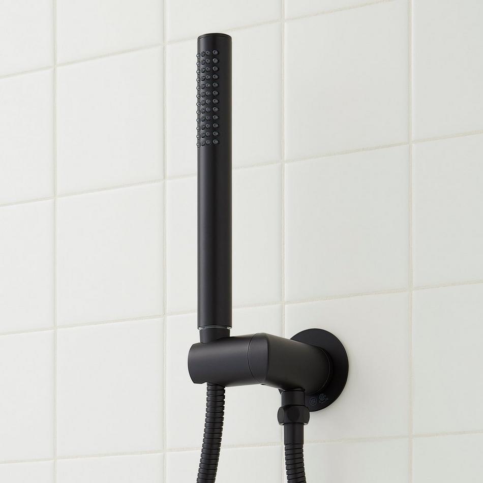 Lentz Pressure Balance Shower System with Hand Shower - Knob Handles - Matte Black, , large image number 4