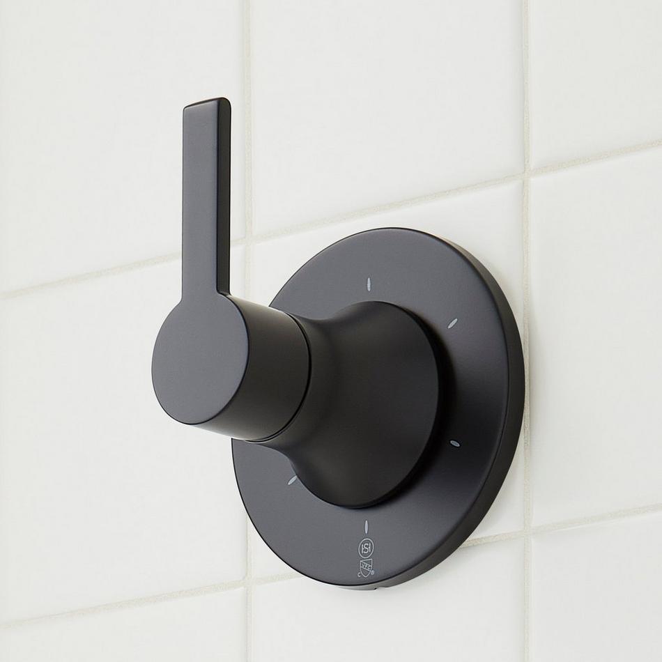 Lentz Pressure Balance Shower System with Hand Shower - Lever Handles - Matte Black, , large image number 2