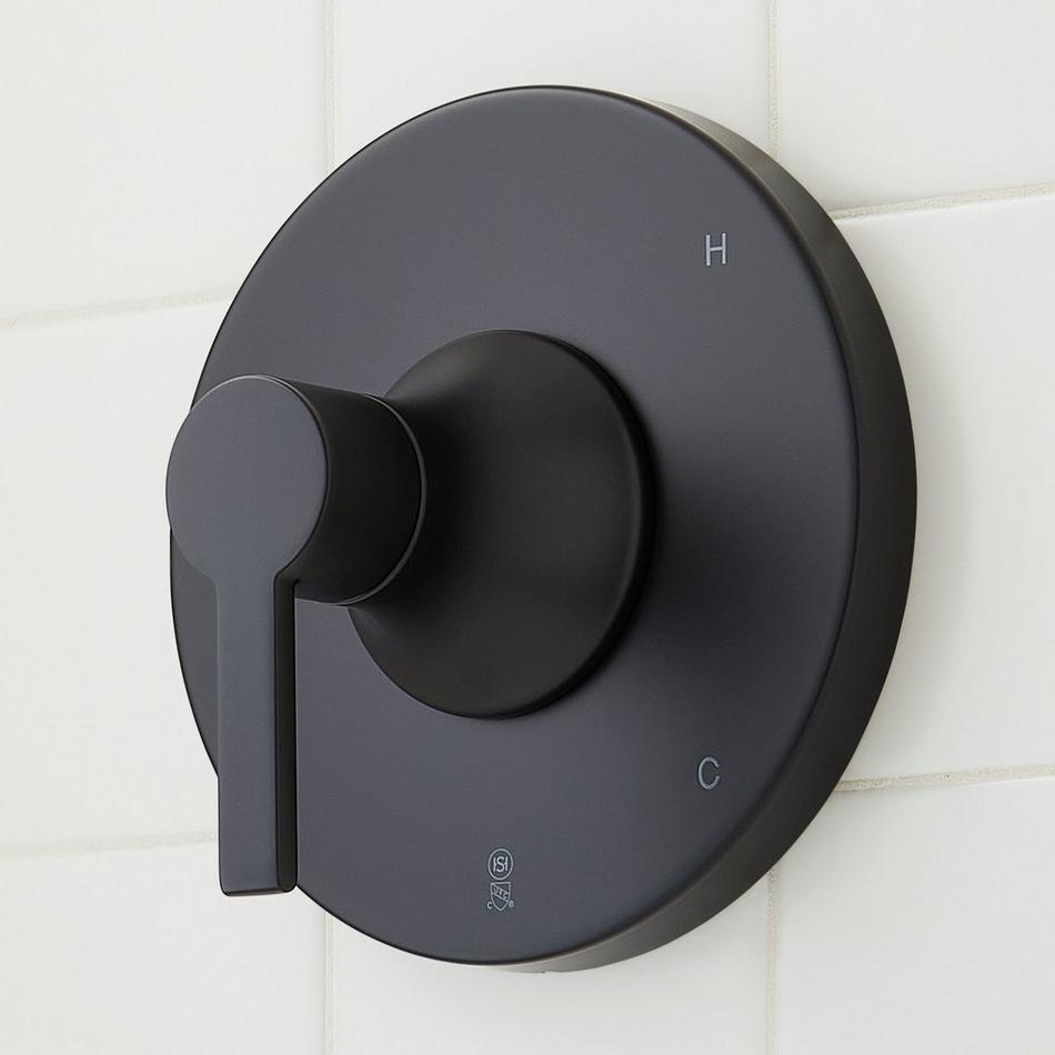 Lentz Pressure Balance Shower System with Hand Shower - Lever Handles - Matte Black, , large image number 3