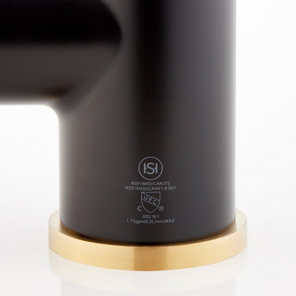 Ridgeway Pull-Down Two-Tone Kitchen Faucet - Matte Black/Brushed Gold, , large image number 3