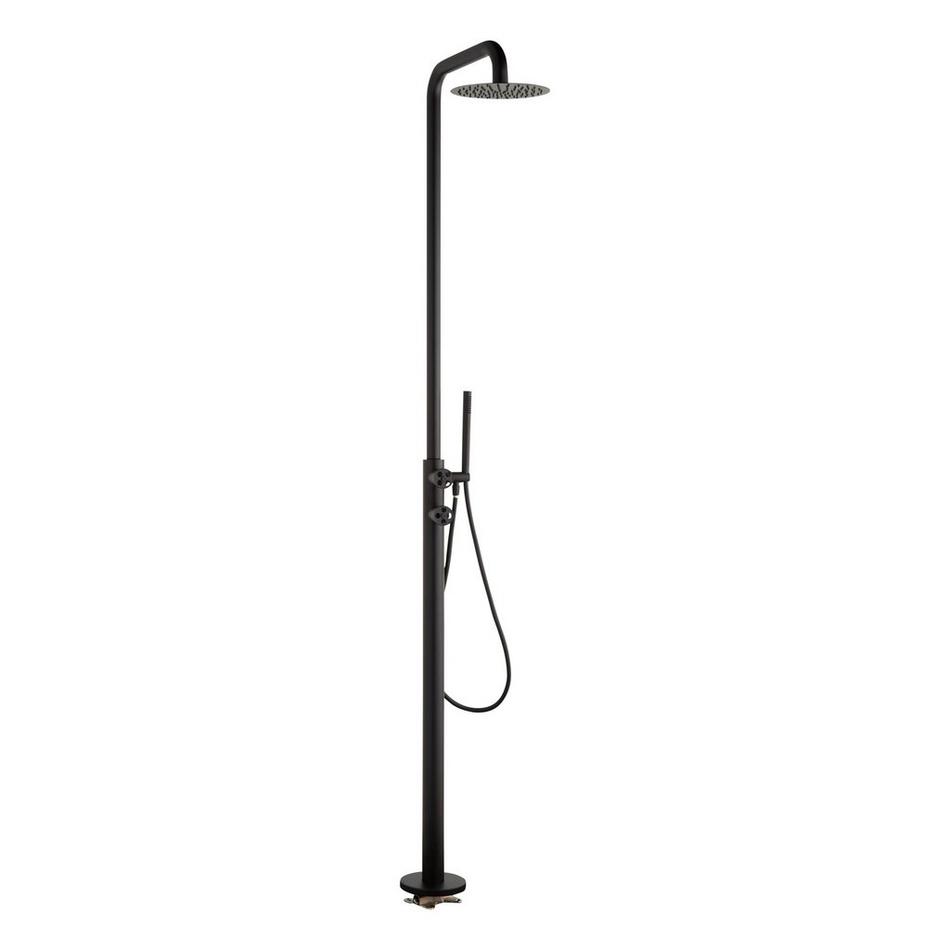 Tinsley Freestanding Outdoor Shower Panel With Hand Shower - Matte Black, , large image number 1