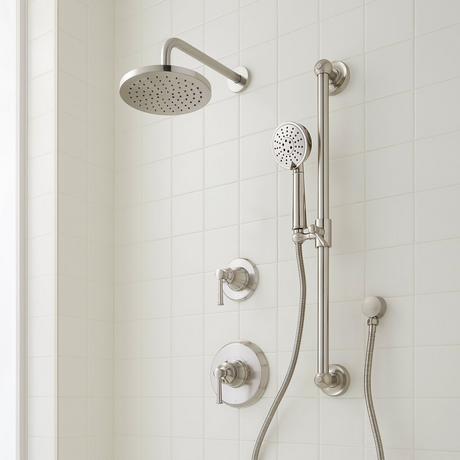 Beasley Pressure Balance Shower System with Slide Bar and Hand Shower