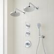Beasley Thermostatic Shower System with Dual Showerheads and Hand Shower, , large image number 1