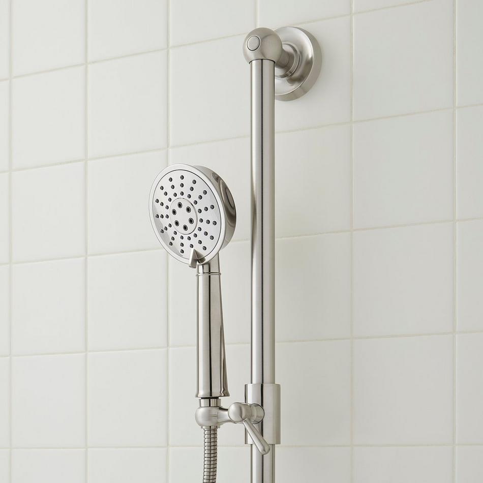 Beasley Thermostatic Shower System with Dual Showerheads, Slide Bar & Hand Shower, , large image number 7