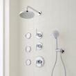 Beasley Thermostatic Shower System with 3 Body Sprays and Hand Shower, , large image number 1