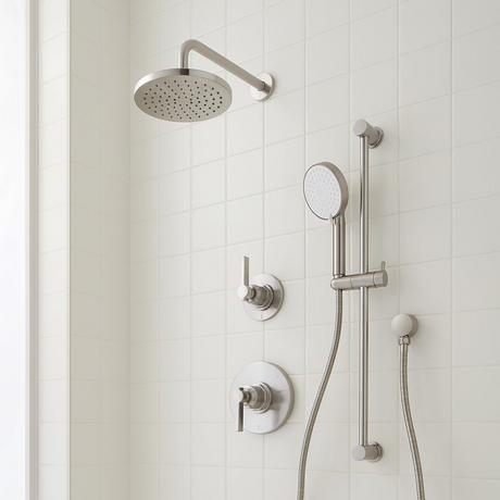 Greyfield Pressure Balance Shower System with Slide Bar and Hand Shower