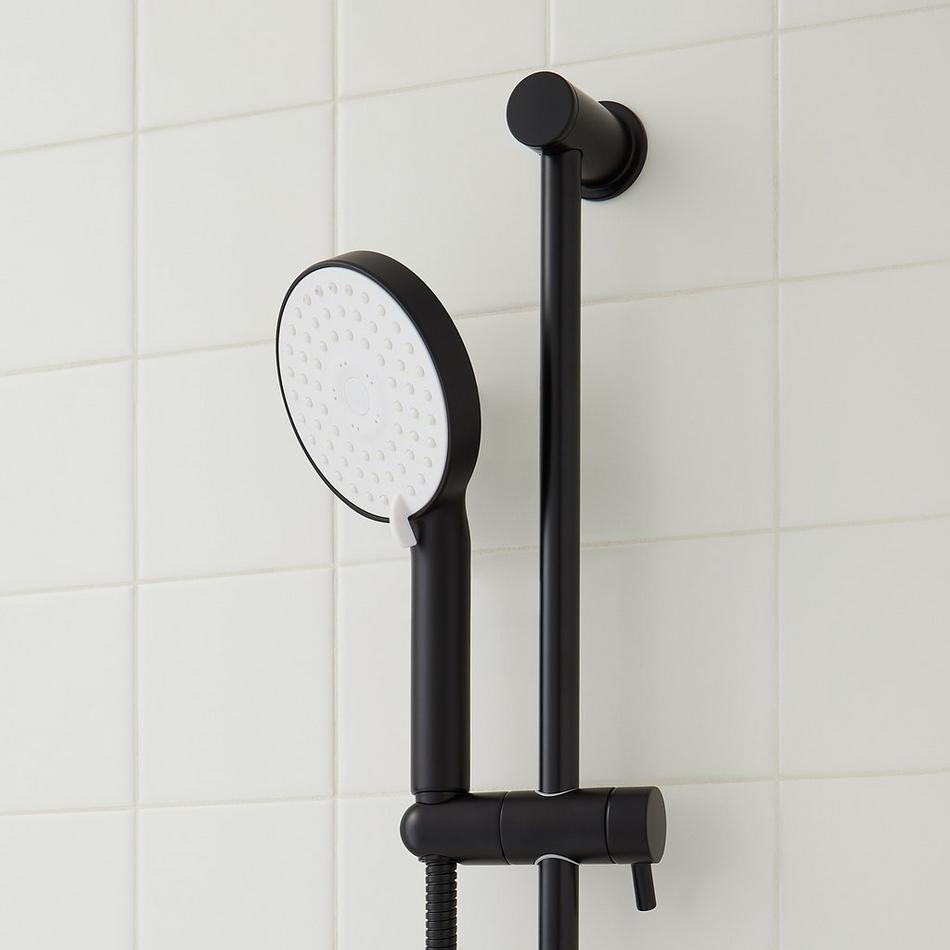 Greyfield Pressure Balance Shower System with Slide Bar and Hand Shower - Matte Black, , large image number 4