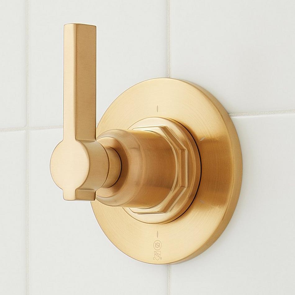 Greyfield Pressure Balance Shower System with Slide Bar and Hand Shower - Brushed Gold, , large image number 2