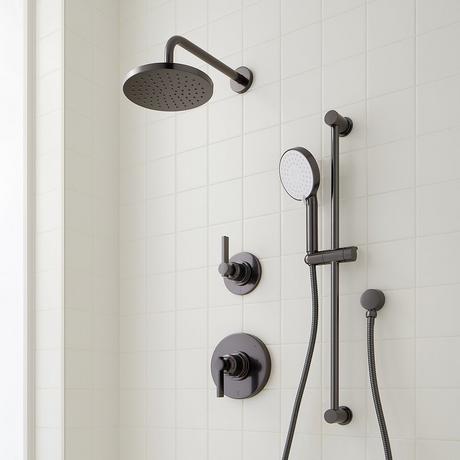 Greyfield Pressure Balance Shower System with Slide Bar and Hand Shower