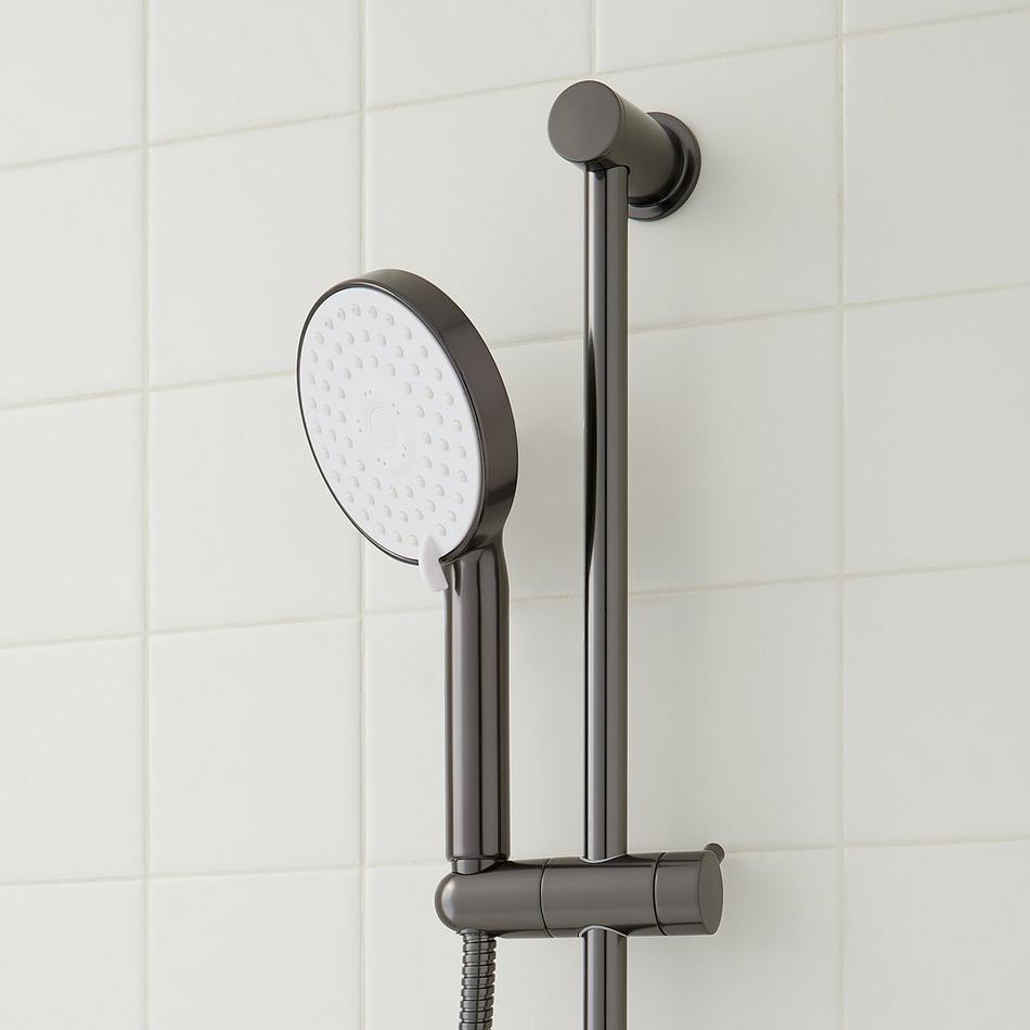 Greyfield Pressure Balance Shower System with Slide Bar and Hand Shower - Gunmetal, , large image number 4