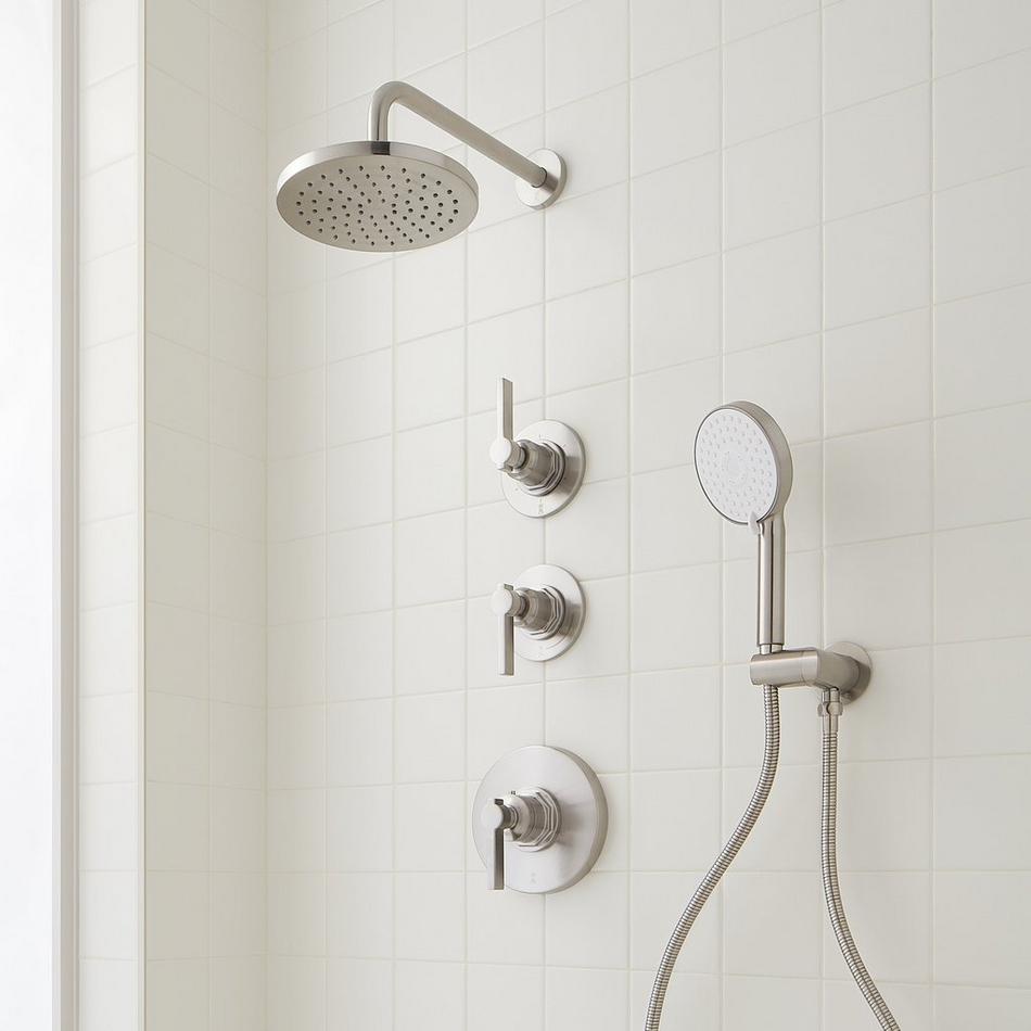 Greyfield Thermostatic Shower System with Hand Shower, , large image number 0