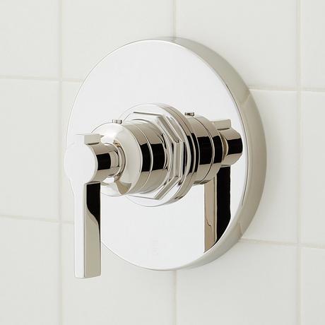 Greyfield Thermostatic Shower System with Dual Showerheads and Hand Shower
