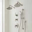 Greyfield Thermostatic Shower System with Dual Showerheads, Slide Bar & Hand Shower, , large image number 0