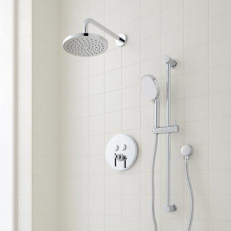 Greyfield Simple Select Shower System with Slide Bar and Hand Shower