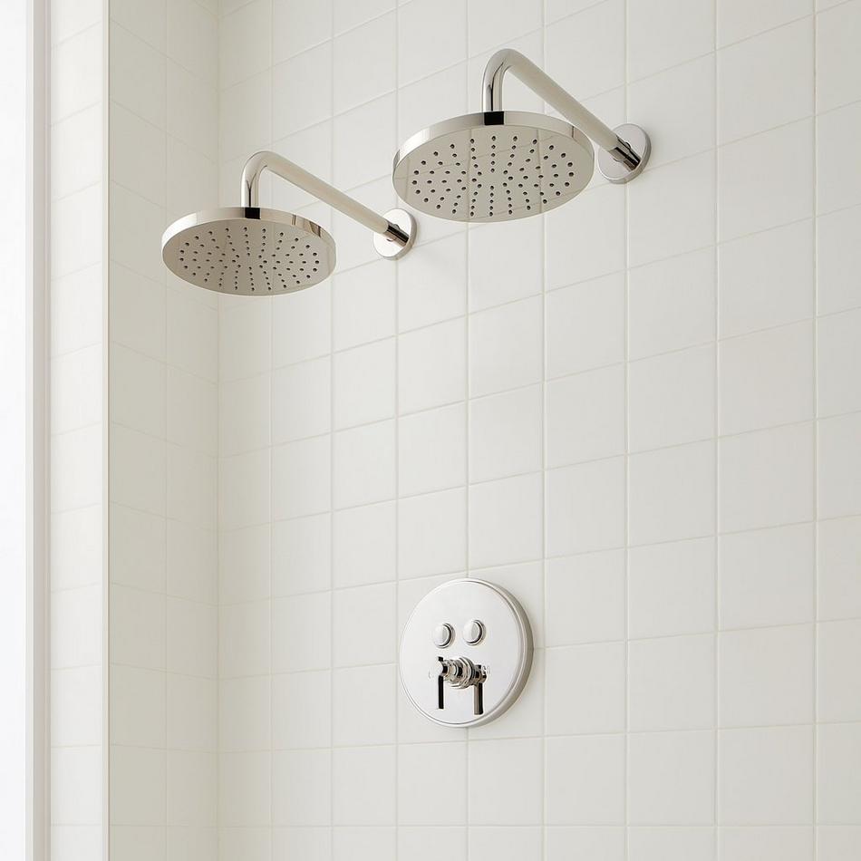 Greyfield Simple Select Shower System with Dual Showerheads, , large image number 6