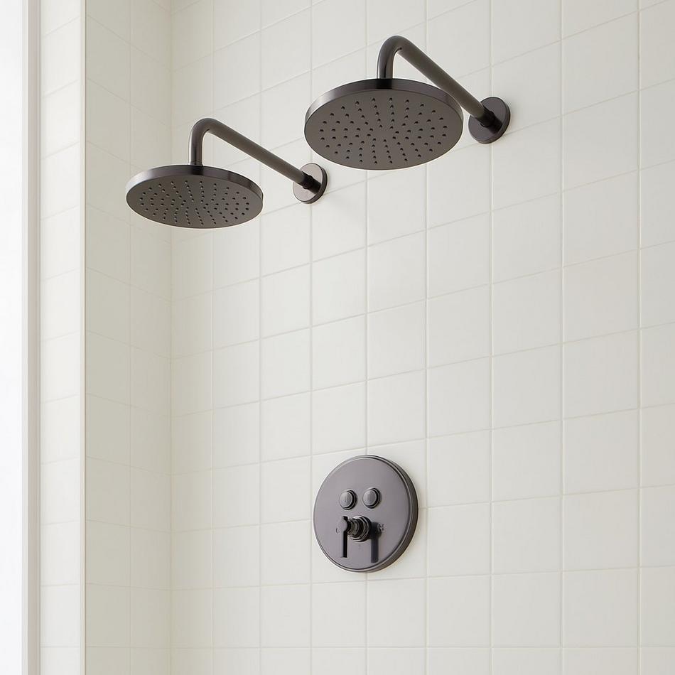 Greyfield Simple Select Shower System with Dual Showerheads, , large image number 4
