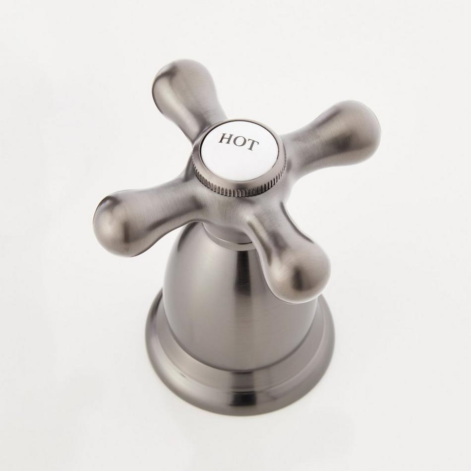 Victorian Widespread Bathroom Faucet - Cross Handles - Gunmetal, , large image number 2