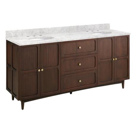 72" Delavan Vanity with Undermount Sinks - Cold Brew