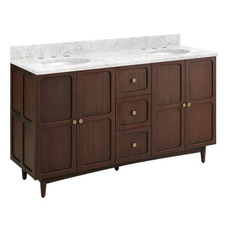 60" Delavan Vanity with Undermount Sinks - Cold Brew