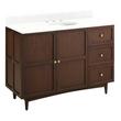 48" Delavan Vanity with Undermount Sink - Cold Brew - Feathered White Quartz - Widespread, , large image number 0