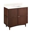36" Delavan Vanity with Rectangular Undermount Sink - Cold Brew - Arctic White Quartz - Single Hole, , large image number 0
