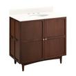 36" Delavan Vanity with Undermount Sink - Cold Brew - Arctic White Quartz - Widespread, , large image number 0