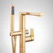 Berwyn Freestanding Tub Faucet with Hand Shower and Rough-In Valve with Stops - Brushed Gold, , large image number 1