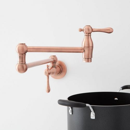 Traditional Retractable Wall-Mount Pot Filler Faucet