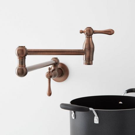 Traditional Retractable Wall-Mount Pot Filler Faucet