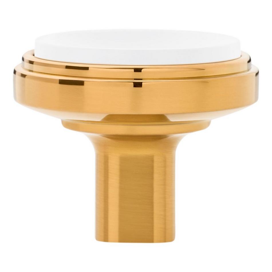 Anberlin Round Two Tone Cabinet Knob Matte White, , large image number 5