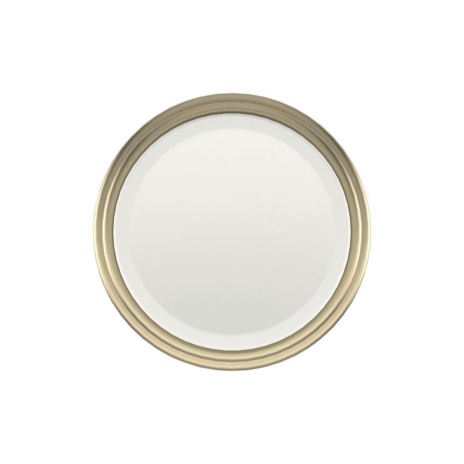 Anberlin Round Two Tone Cabinet Knob Matte White - Golden Champagne, , large image number 1