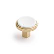 Anberlin Round Two Tone Cabinet Knob Matte White, , large image number 1