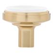 Anberlin Round Two Tone Cabinet Knob Matte White - Golden Champagne, , large image number 2