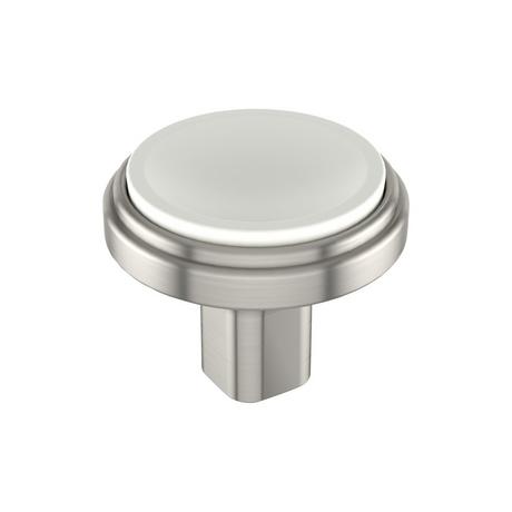 Anberlin Round Two Tone Cabinet Knob Matte White