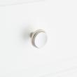 Anberlin Round Two Tone Cabinet Knob Matte White - Satin Nickel, , large image number 5