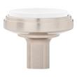 Anberlin Round Two Tone Cabinet Knob Matte White - Satin Nickel, , large image number 2