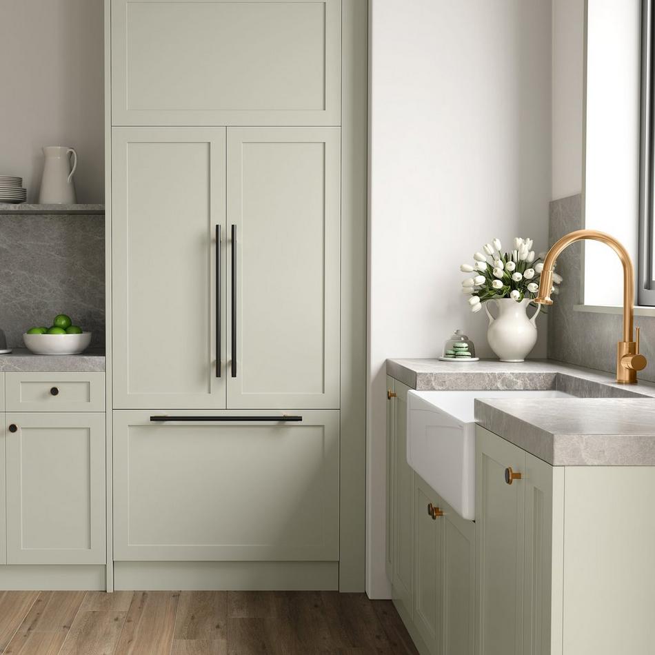 24" Anberlin Two Tone Appliance Pull Matte Black - Brushed Gold, , large image number 1