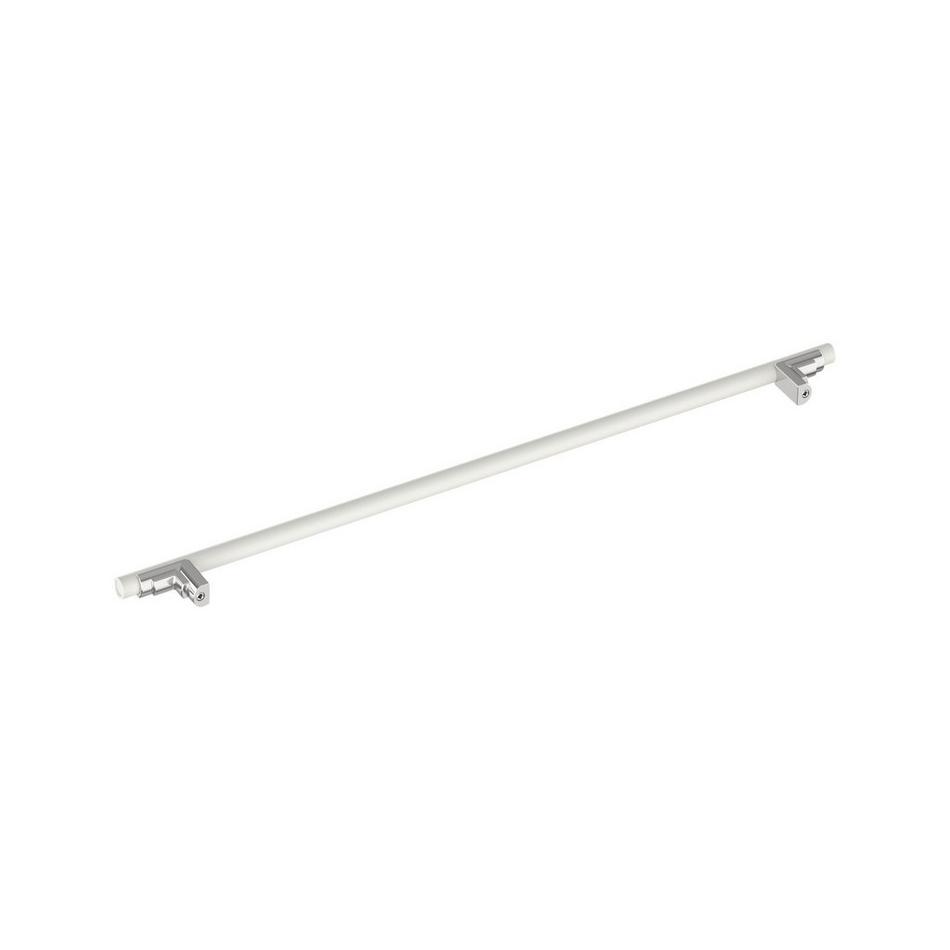 24" Anberlin Two Tone Appliance Pull Matte White - Polished Chrome, , large image number 2