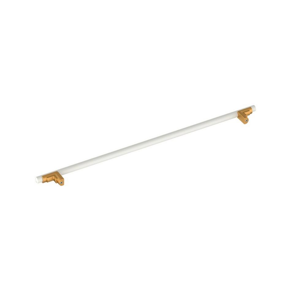 24" Anberlin Two Tone Appliance Pull Matte White - Brushed Gold, , large image number 3