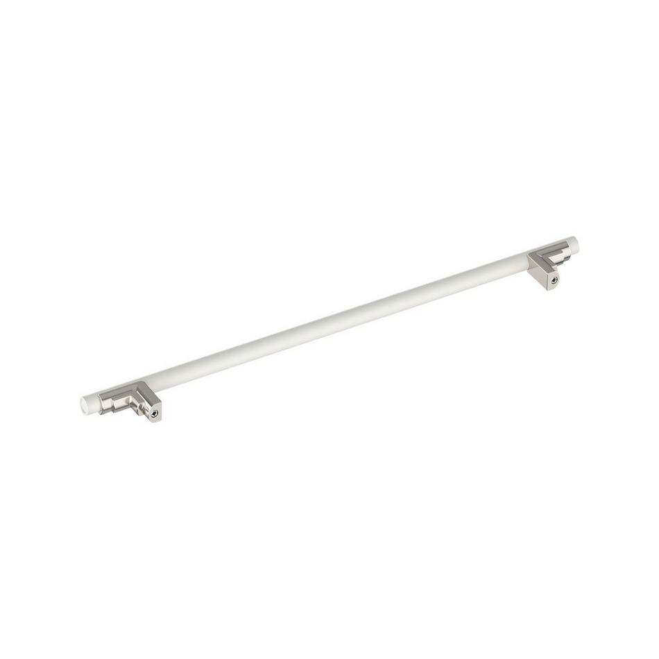 18" Anberlin Two Tone Appliance Pull Matte White - Polished Nickel, , large image number 2