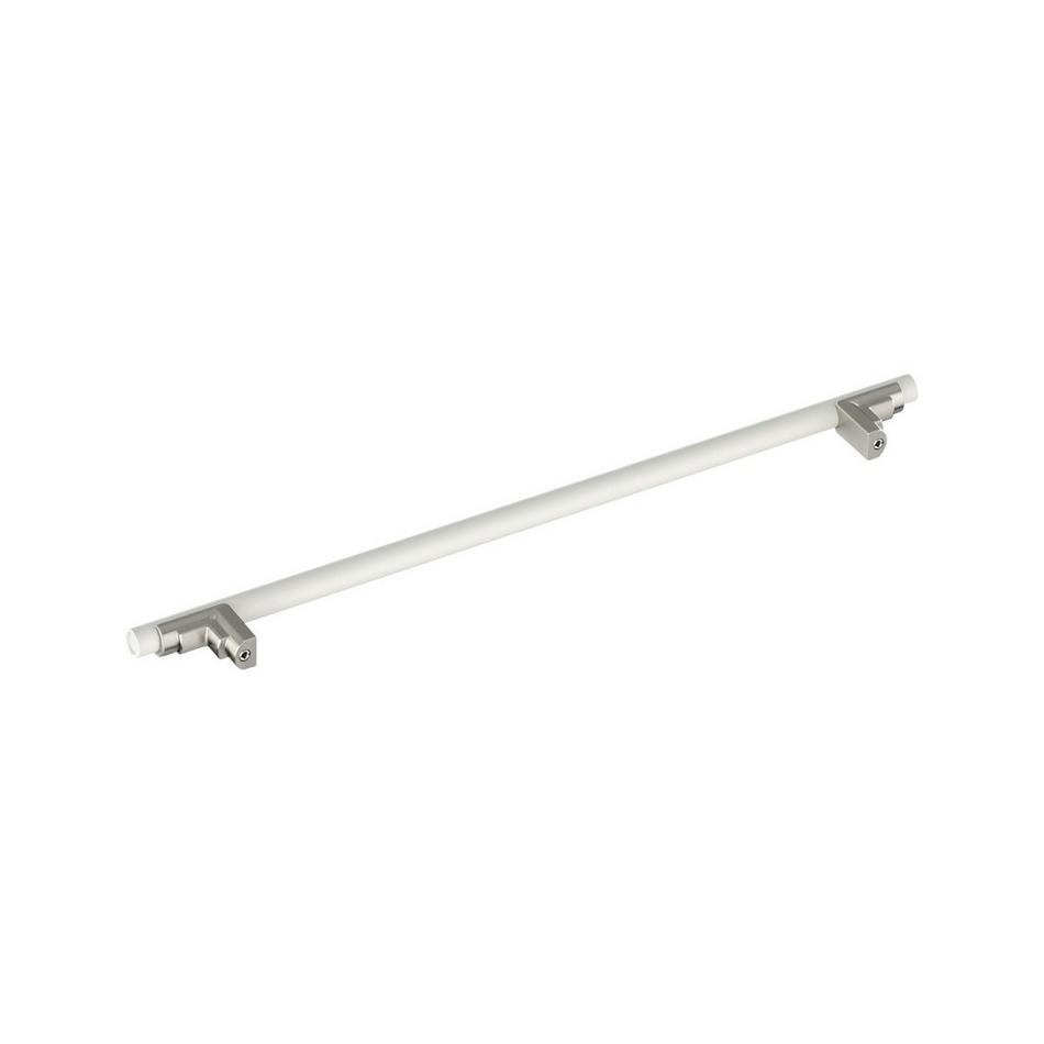 18" Anberlin Two Tone Appliance Pull Matte White - Satin Nickel, , large image number 2