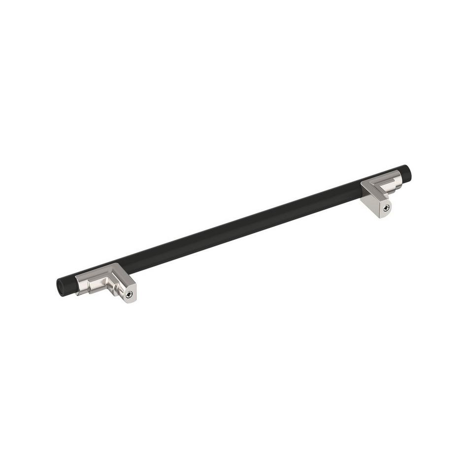 12" Anberlin Two Tone Appliance Pull Matte Black - Polished Nickel, , large image number 2