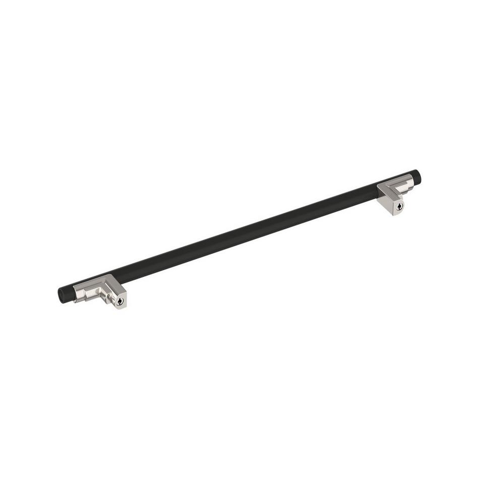 10-1/16" Anberlin Two Tone Oversized Cabinet Pull Matte Black - Polished Nickel, , large image number 3
