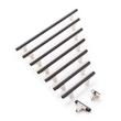 10-1/16" Anberlin Two Tone Oversized Cabinet Pull Matte Black - Polished Nickel, , large image number 1