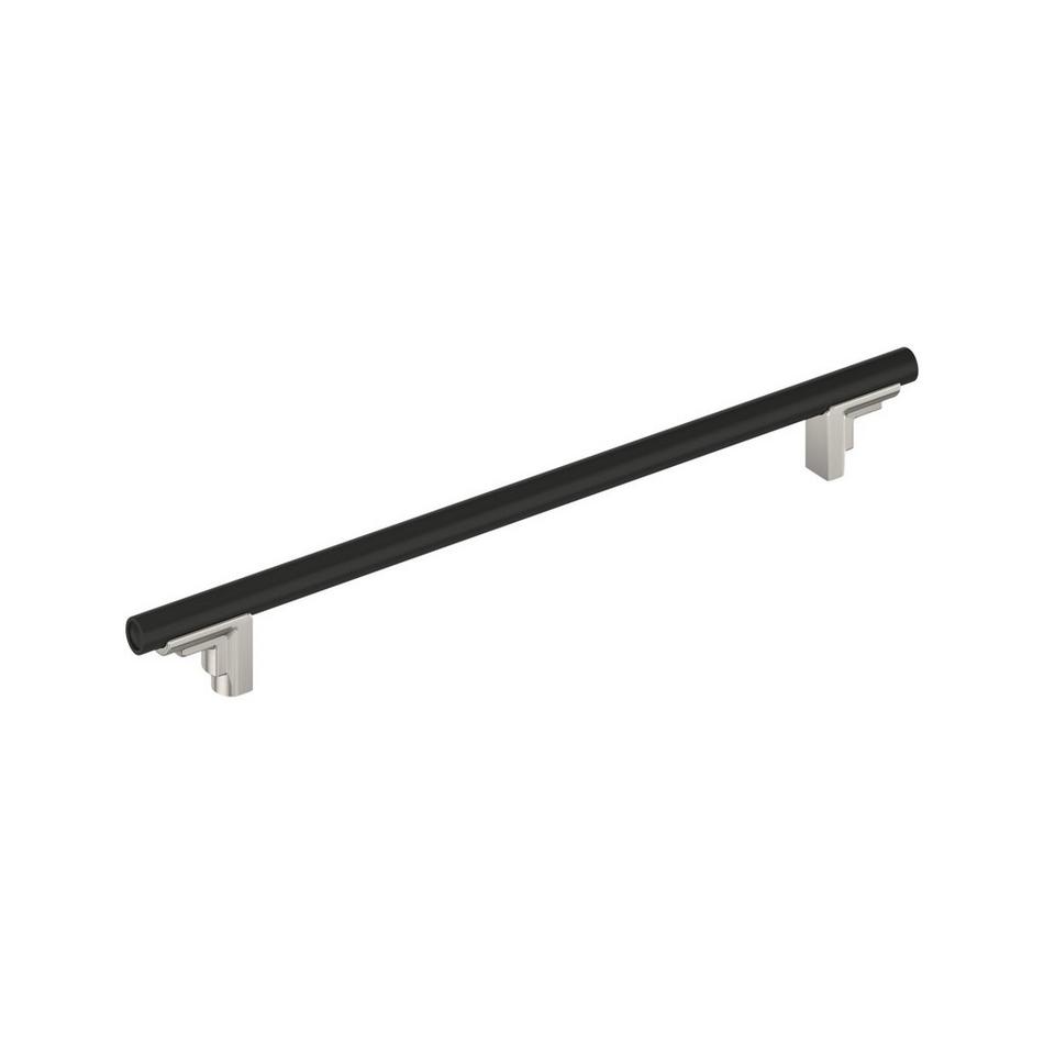 10-1/16" Anberlin Two Tone Oversized Cabinet Pull Matte Black - Satin Nickel, , large image number 0