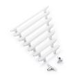 10-1/16" Anberlin Two Tone Oversized Cabinet Pull Matte White - Polished Chrome, , large image number 1