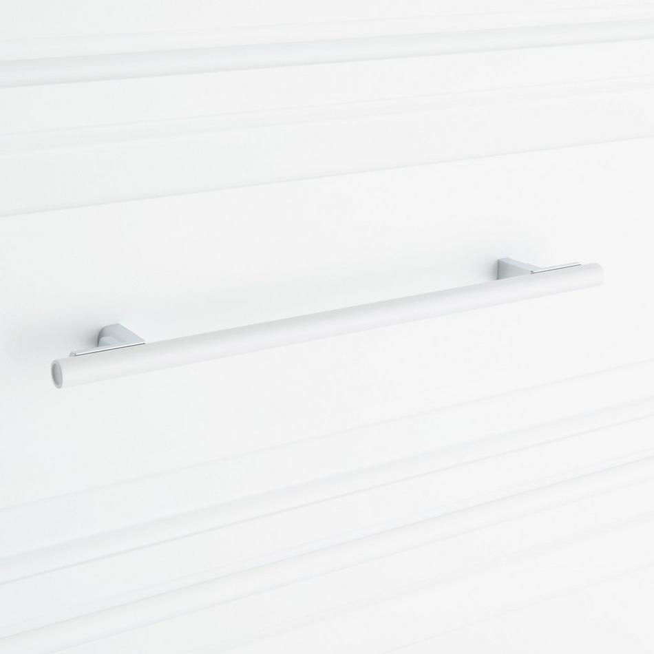 10-1/16" Anberlin Two Tone Oversized Cabinet Pull Matte White - Polished Chrome, , large image number 5