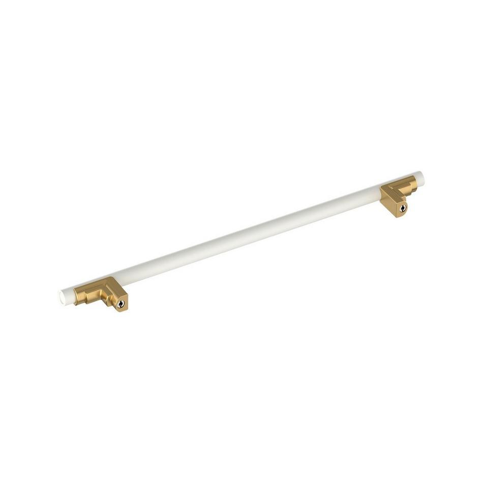 10-1/16" Anberlin Two Tone Oversized Cabinet Pull Matte White - Champagne Bronze, , large image number 3