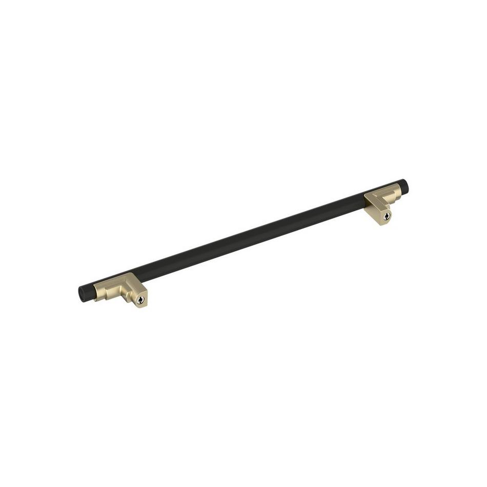 8-13/16" Anberlin Two Tone Oversized Cabinet Pull Matte Black - Golden Champagne, , large image number 3