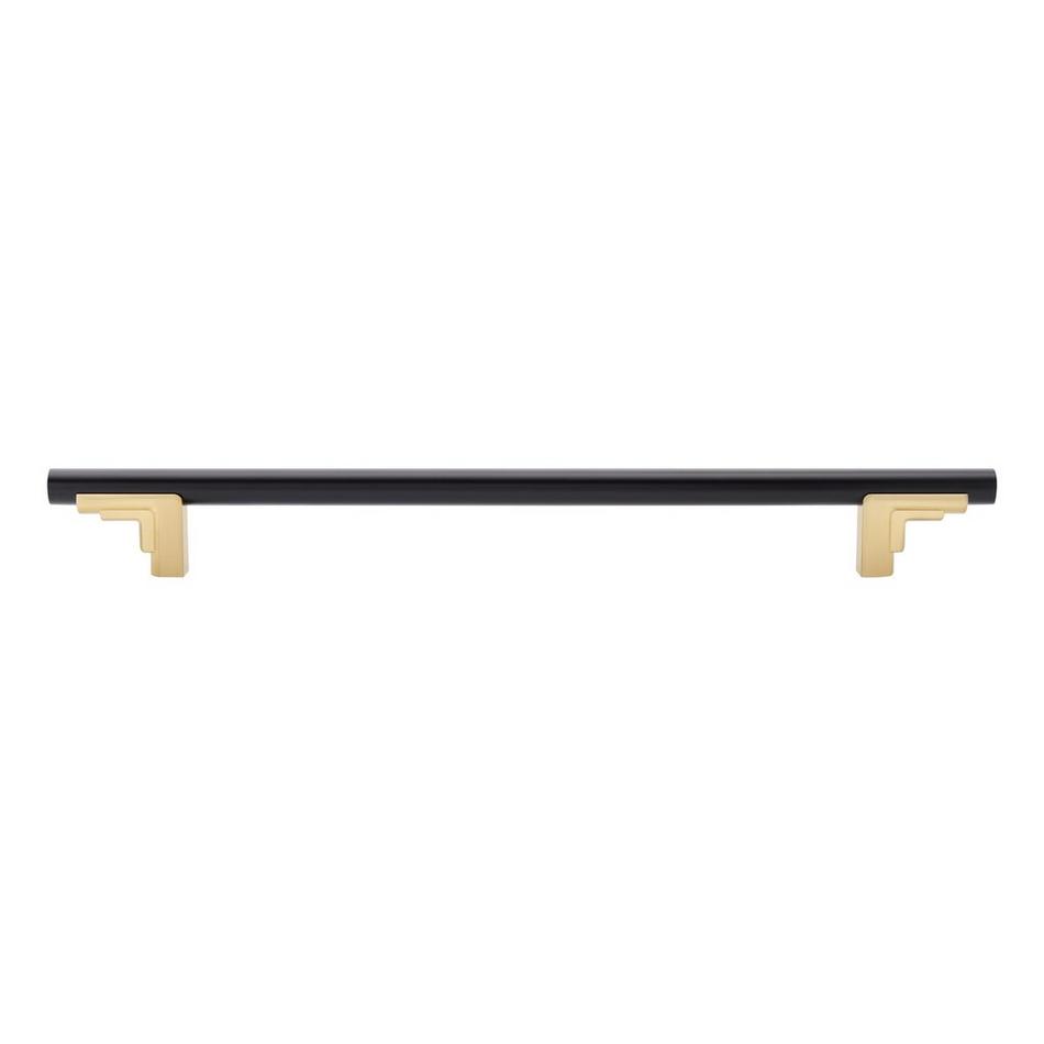 8-13/16" Anberlin Two Tone Oversized Cabinet Pull Matte Black - Golden Champagne, , large image number 2
